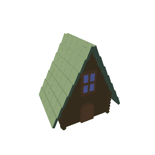 Large Roof Log House